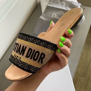 Rose Gold Christian Dior Sandals